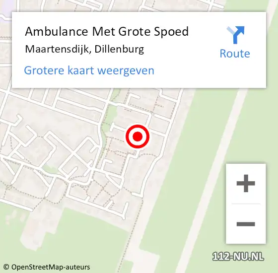 Locatie op kaart van de 112 melding: Ambulance Met Grote Spoed Naar Maartensdijk, Dillenburg op 24 juli 2016 20:30