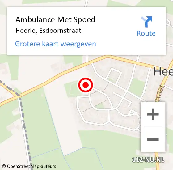 Locatie op kaart van de 112 melding: Ambulance Met Spoed Naar Heerle, Esdoornstraat op 26 juli 2016 20:54