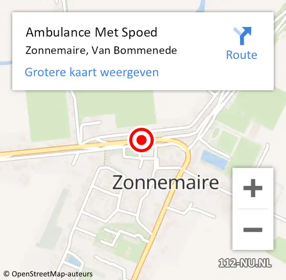 Locatie op kaart van de 112 melding: Ambulance Met Spoed Naar Zonnemaire, Van Bommenede op 28 juli 2016 07:03