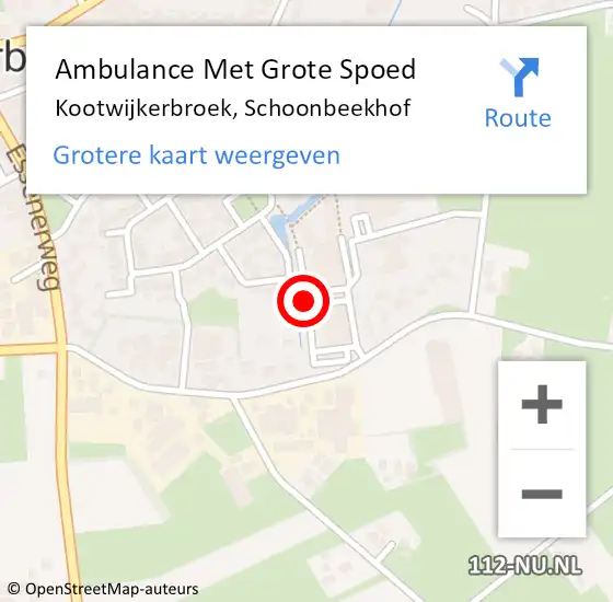 Locatie op kaart van de 112 melding: Ambulance Met Grote Spoed Naar Kootwijkerbroek, Schoonbeekhof op 28 juli 2016 13:21
