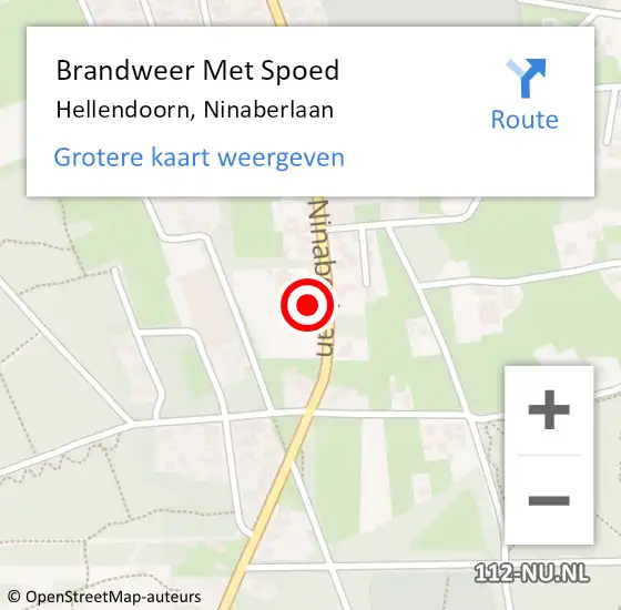 Locatie op kaart van de 112 melding: Brandweer Met Spoed Naar Hellendoorn, Ninaberlaan op 29 juli 2016 13:04