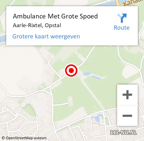 Locatie op kaart van de 112 melding: Ambulance Met Grote Spoed Naar Aarle-Rixtel, Opstal op 15 augustus 2016 08:29