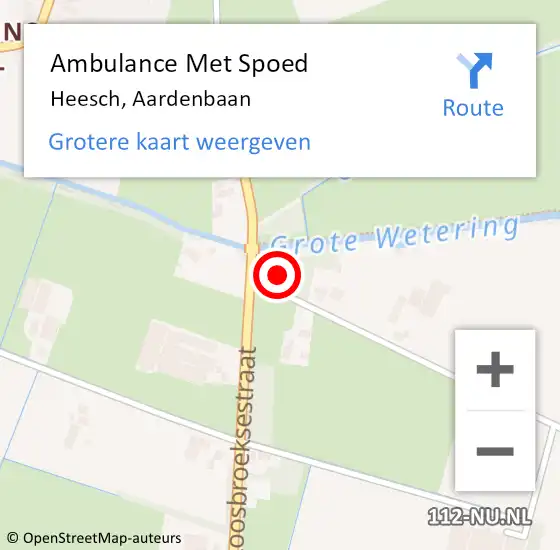 Locatie op kaart van de 112 melding: Ambulance Met Spoed Naar Heesch, Aardenbaan op 17 augustus 2016 11:15