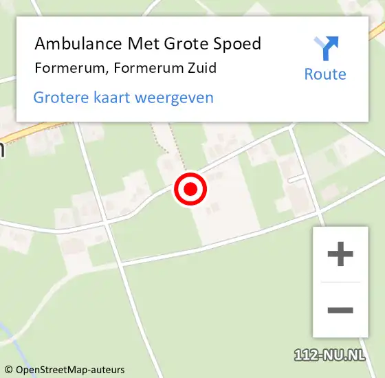 Locatie op kaart van de 112 melding: Ambulance Met Grote Spoed Naar Formerum, Formerum Zuid op 22 augustus 2016 23:33