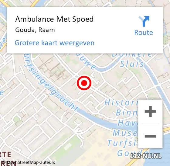Locatie op kaart van de 112 melding: Ambulance Met Spoed Naar Raam op 26 augustus 2016 09:57