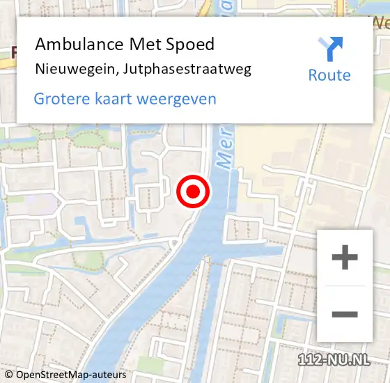 Locatie op kaart van de 112 melding: Ambulance Met Spoed Naar Nieuwegein, Jutphasestraatweg op 26 augustus 2016 10:14