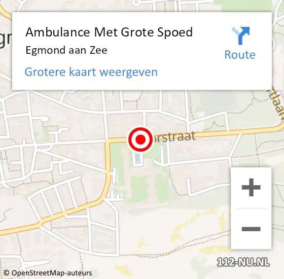 Locatie op kaart van de 112 melding: Ambulance Met Grote Spoed Naar Egmond aan Zee op 27 augustus 2016 16:49