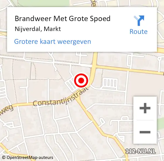 Locatie op kaart van de 112 melding: Brandweer Met Grote Spoed Naar Nijverdal, Markt op 29 augustus 2016 09:39
