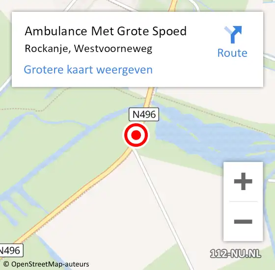 Locatie op kaart van de 112 melding: Ambulance Met Grote Spoed Naar Rockanje, Westvoorneweg op 31 augustus 2016 13:57