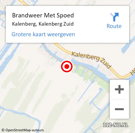 Locatie op kaart van de 112 melding: Brandweer Met Spoed Naar Kalenberg, Kalenberg Zuid op 9 september 2016 14:40