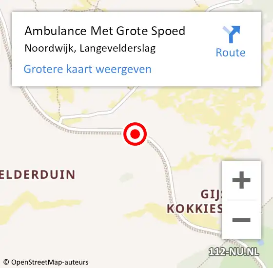 Locatie op kaart van de 112 melding: Ambulance Met Grote Spoed Naar Noordwijk, Langevelderslag op 18 september 2016 15:10