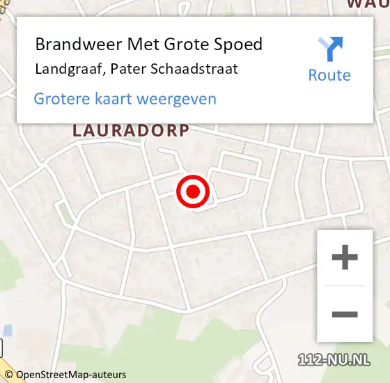 Locatie op kaart van de 112 melding: Brandweer Met Grote Spoed Naar Landgraaf, Pater Schaadstraat op 20 september 2016 11:58