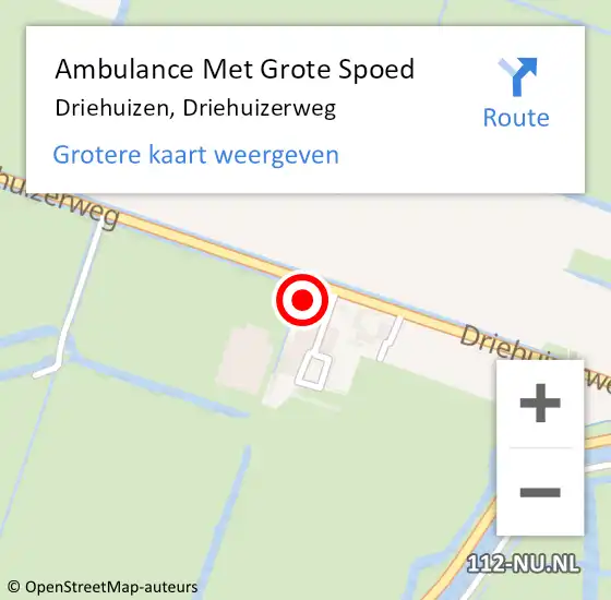 Locatie op kaart van de 112 melding: Ambulance Met Grote Spoed Naar Driehuizen, Driehuizerweg op 23 september 2016 07:04