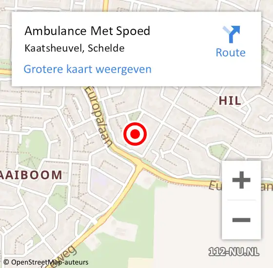 Locatie op kaart van de 112 melding: Ambulance Met Spoed Naar Kaatsheuvel, Schelde op 23 september 2016 11:56