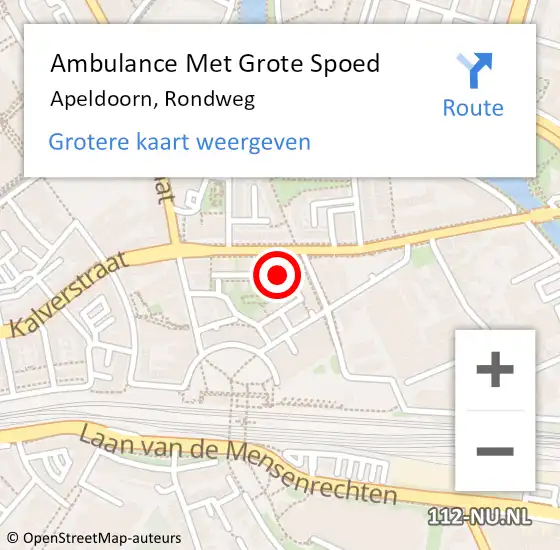 Locatie op kaart van de 112 melding: Ambulance Met Grote Spoed Naar Apeldoorn, Inzet op 2 oktober 2016 23:13