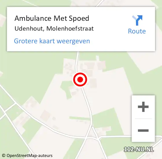 Locatie op kaart van de 112 melding: Ambulance Met Spoed Naar Berkel-Enschot, Molenhoefstraat op 3 oktober 2016 08:34