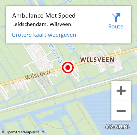 Locatie op kaart van de 112 melding: Ambulance Met Spoed Naar Leidschendam, Wilsveen op 11 oktober 2016 10:15