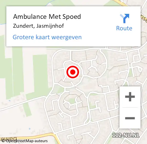 Locatie op kaart van de 112 melding: Ambulance Met Spoed Naar Zundert, Jasmijnhof op 17 oktober 2016 07:29