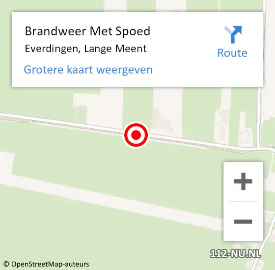 Locatie op kaart van de 112 melding: Brandweer Met Spoed Naar Everdingen, Lange Meent op 21 oktober 2016 13:38
