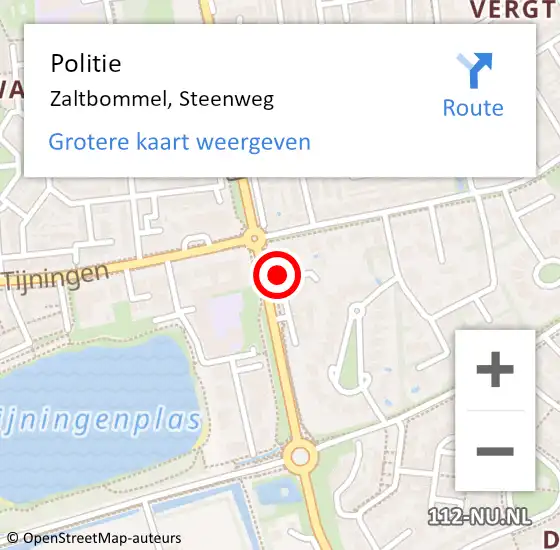 Locatie op kaart van de 112 melding: Politie Zaltbommel, Steenweg op 21 oktober 2016 22:20