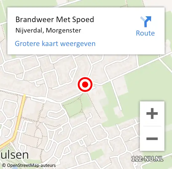 Locatie op kaart van de 112 melding: Brandweer Met Spoed Naar Nijverdal, Morgenster op 31 december 2013 15:29