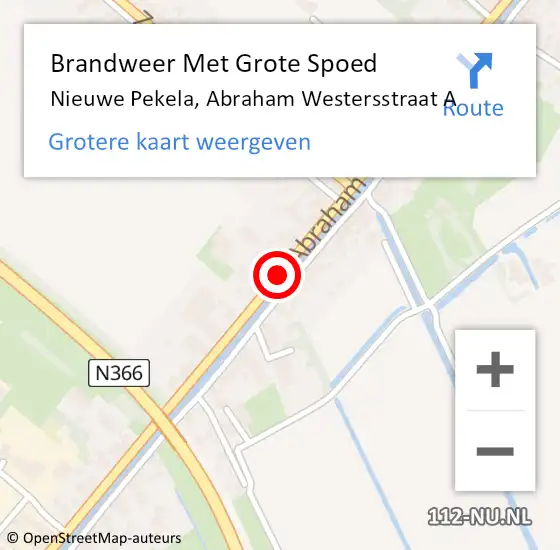Locatie op kaart van de 112 melding: Brandweer Met Grote Spoed Naar Nieuwe Pekela, Abraham Westersstraat A op 31 december 2013 17:18