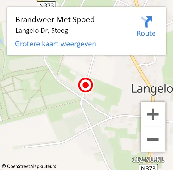 Locatie op kaart van de 112 melding: Brandweer Met Spoed Naar Langelo Dr, Steeg op 31 december 2013 20:15