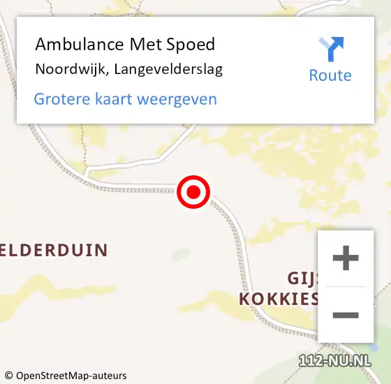 Locatie op kaart van de 112 melding: Ambulance Met Spoed Naar Noordwijk, Langevelderslag op 2 november 2016 16:11