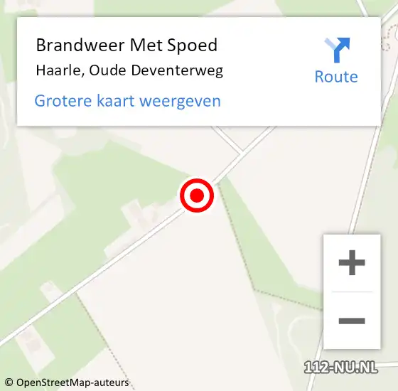 Locatie op kaart van de 112 melding: Brandweer Met Spoed Naar Haarle, Oude Deventerweg op 4 november 2016 12:56