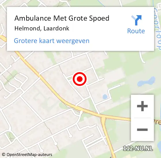 Locatie op kaart van de 112 melding: Ambulance Met Grote Spoed Naar Helmond, Laardonk op 7 november 2016 08:35