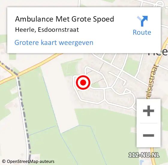 Locatie op kaart van de 112 melding: Ambulance Met Grote Spoed Naar Heerle, Esdoornstraat op 6 september 2013 17:28