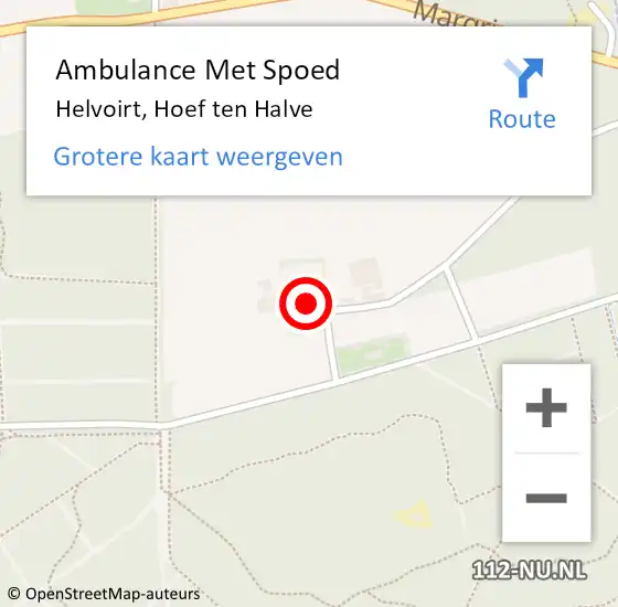 Locatie op kaart van de 112 melding: Ambulance Met Spoed Naar Helvoirt, Hoef ten Halve op 16 november 2016 03:56
