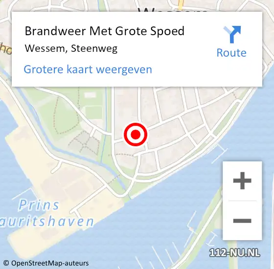 Locatie op kaart van de 112 melding: Brandweer Met Grote Spoed Naar Wessem, Steenweg op 16 november 2016 17:31