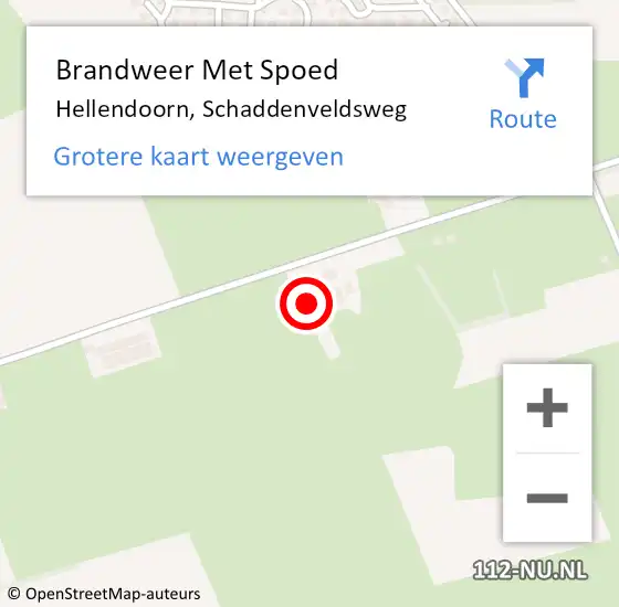 Locatie op kaart van de 112 melding: Brandweer Met Spoed Naar Hellendoorn, Schaddenveldsweg op 23 november 2016 16:46