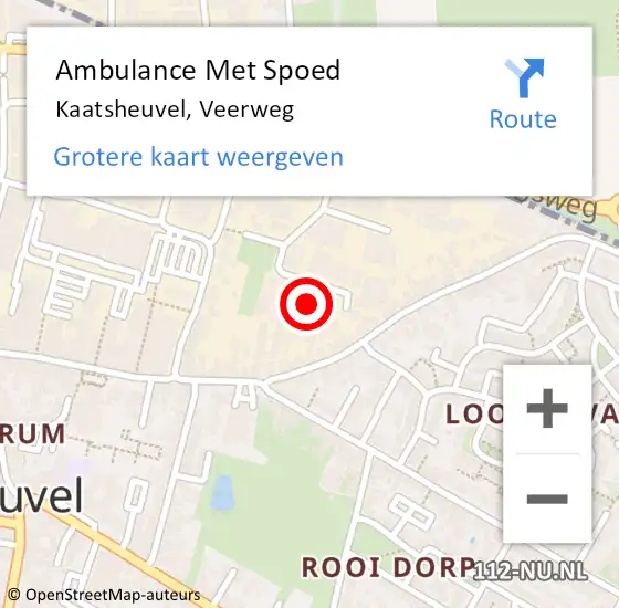 Locatie op kaart van de 112 melding: Ambulance Met Spoed Naar Kaatsheuvel, Veerweg op 25 november 2016 07:54