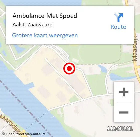 Locatie op kaart van de 112 melding: Ambulance Met Spoed Naar Aalst, Zaaiwaard op 30 november 2016 17:58