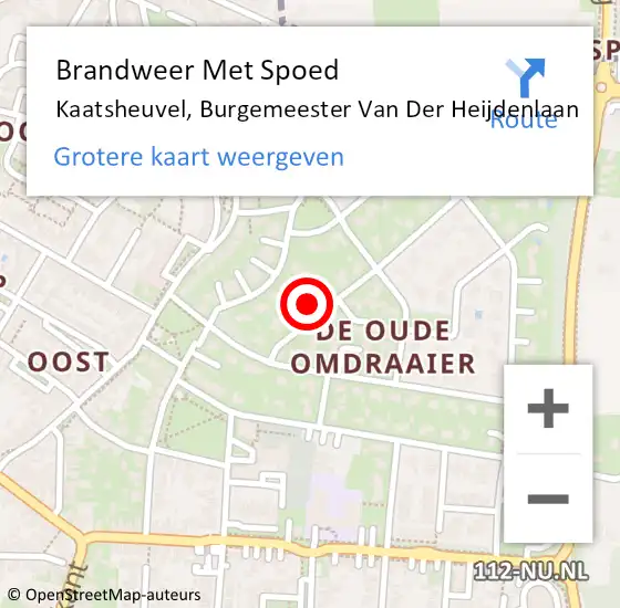 Locatie op kaart van de 112 melding: Brandweer Met Spoed Naar Kaatsheuvel, Burgemeester Van Der Heijdenlaan op 3 januari 2014 17:27
