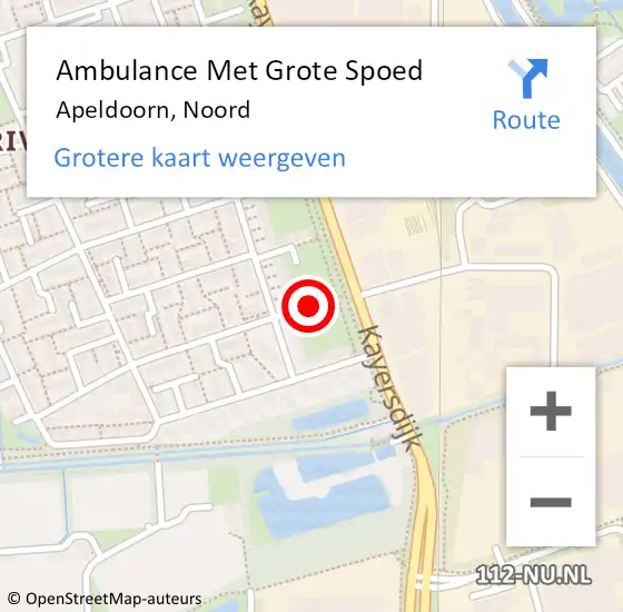 Locatie op kaart van de 112 melding: Ambulance Met Grote Spoed Naar Apeldoorn, Noord op 8 december 2016 05:20