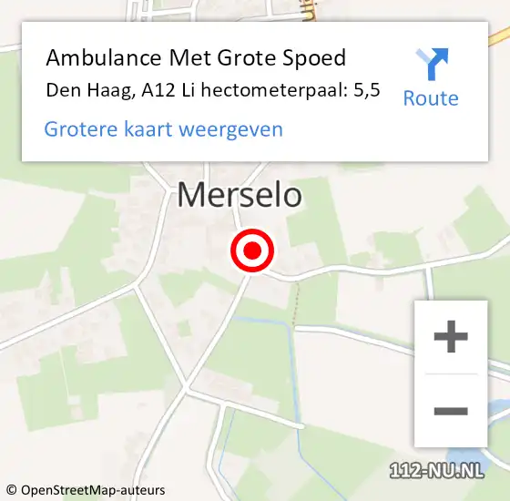Locatie op kaart van de 112 melding: Ambulance Met Grote Spoed Naar Den Haag, A20 L hectometerpaal: 10,5 op 8 december 2016 12:03