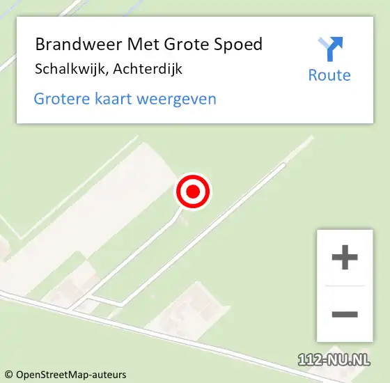 Locatie op kaart van de 112 melding: Brandweer Met Grote Spoed Naar Schalkwijk, Achterdijk op 13 december 2016 21:15
