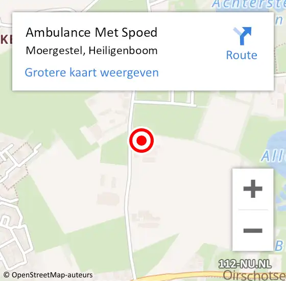 Locatie op kaart van de 112 melding: Ambulance Met Spoed Naar Moergestel, Heiligenboom op 17 december 2016 02:27