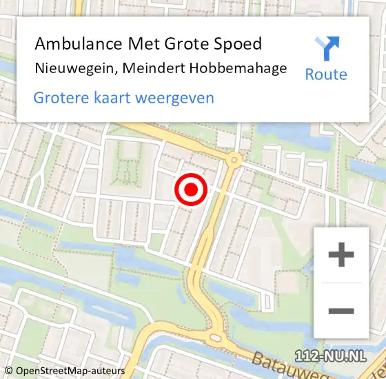 Locatie op kaart van de 112 melding: Ambulance Met Grote Spoed Naar Nieuwegein, Meindert Hobbemahage op 26 december 2016 21:26