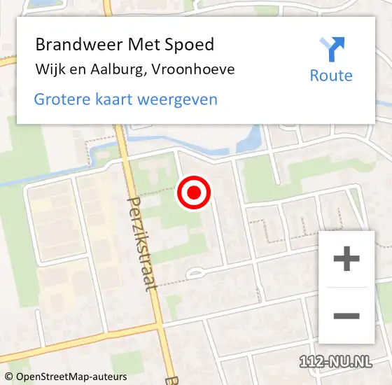 Locatie op kaart van de 112 melding: Brandweer Met Spoed Naar Wijk en Aalburg, Vroonhoeve op 30 december 2016 23:35
