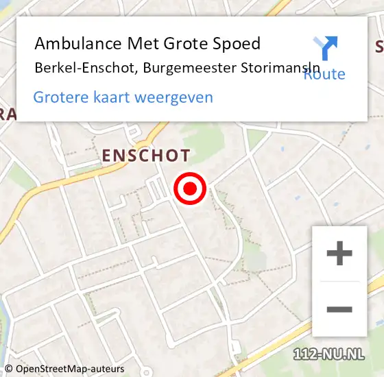 Locatie op kaart van de 112 melding: Ambulance Met Grote Spoed Naar Berkel-Enschot, Burgemeester Storimansln op 31 december 2016 09:29