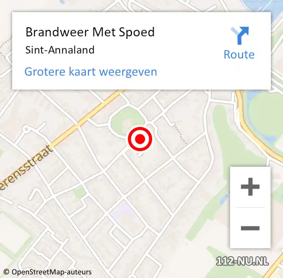 Locatie op kaart van de 112 melding: Brandweer Met Spoed Naar Sint-Annaland op 31 december 2016 19:21