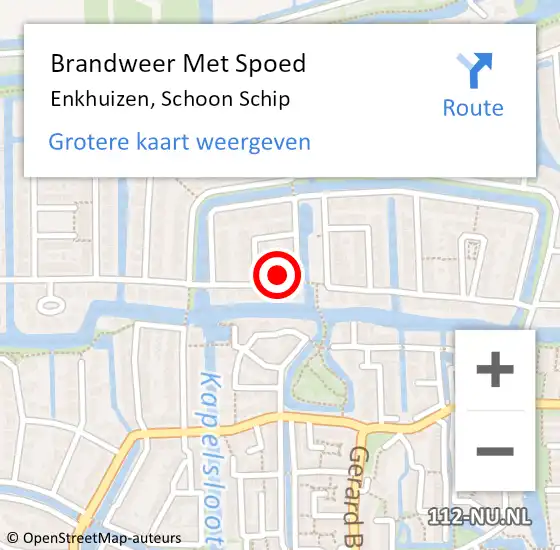 Locatie op kaart van de 112 melding: Brandweer Met Spoed Naar Enkhuizen, Schoon Schip op 1 januari 2017 02:32