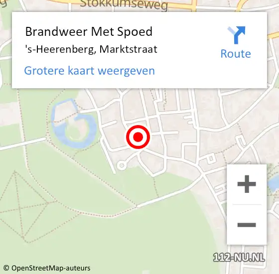 Locatie op kaart van de 112 melding: Brandweer Met Spoed Naar 's-Heerenberg, Marktstraat op 1 januari 2017 14:34