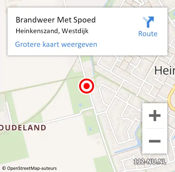 Locatie op kaart van de 112 melding: Brandweer Met Spoed Naar Heinkenszand, Westdijk op 5 januari 2017 20:00