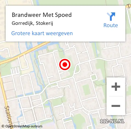 Locatie op kaart van de 112 melding: Brandweer Met Spoed Naar Gorredijk, Stokerij op 5 januari 2017 21:12