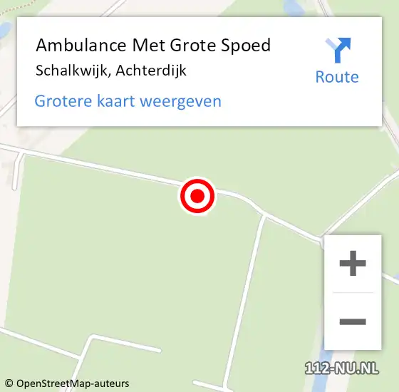 Locatie op kaart van de 112 melding: Ambulance Met Grote Spoed Naar Schalkwijk, Achterdijk op 8 januari 2017 01:48